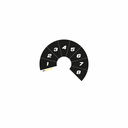 Rotary switch gauge face  black type 2